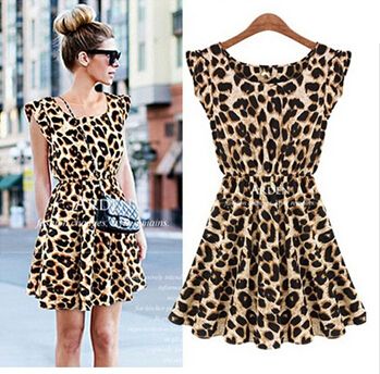 Vestido Importado Sexy Leopardo de Verão Praia NOVO